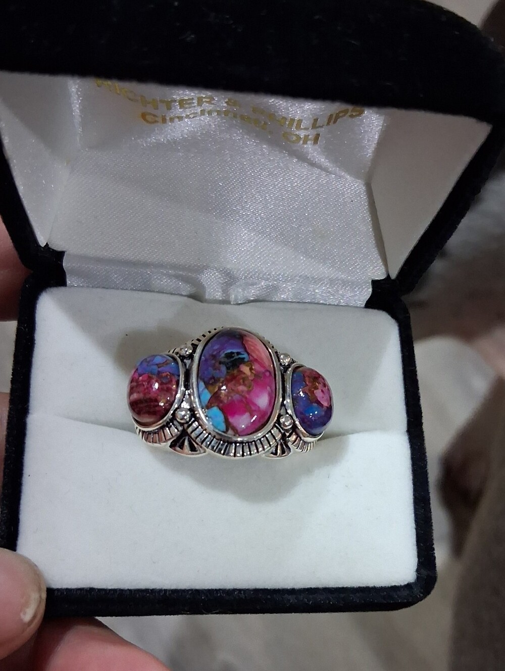 Huge .925 Sterling Silver Spiney Oyster Ring